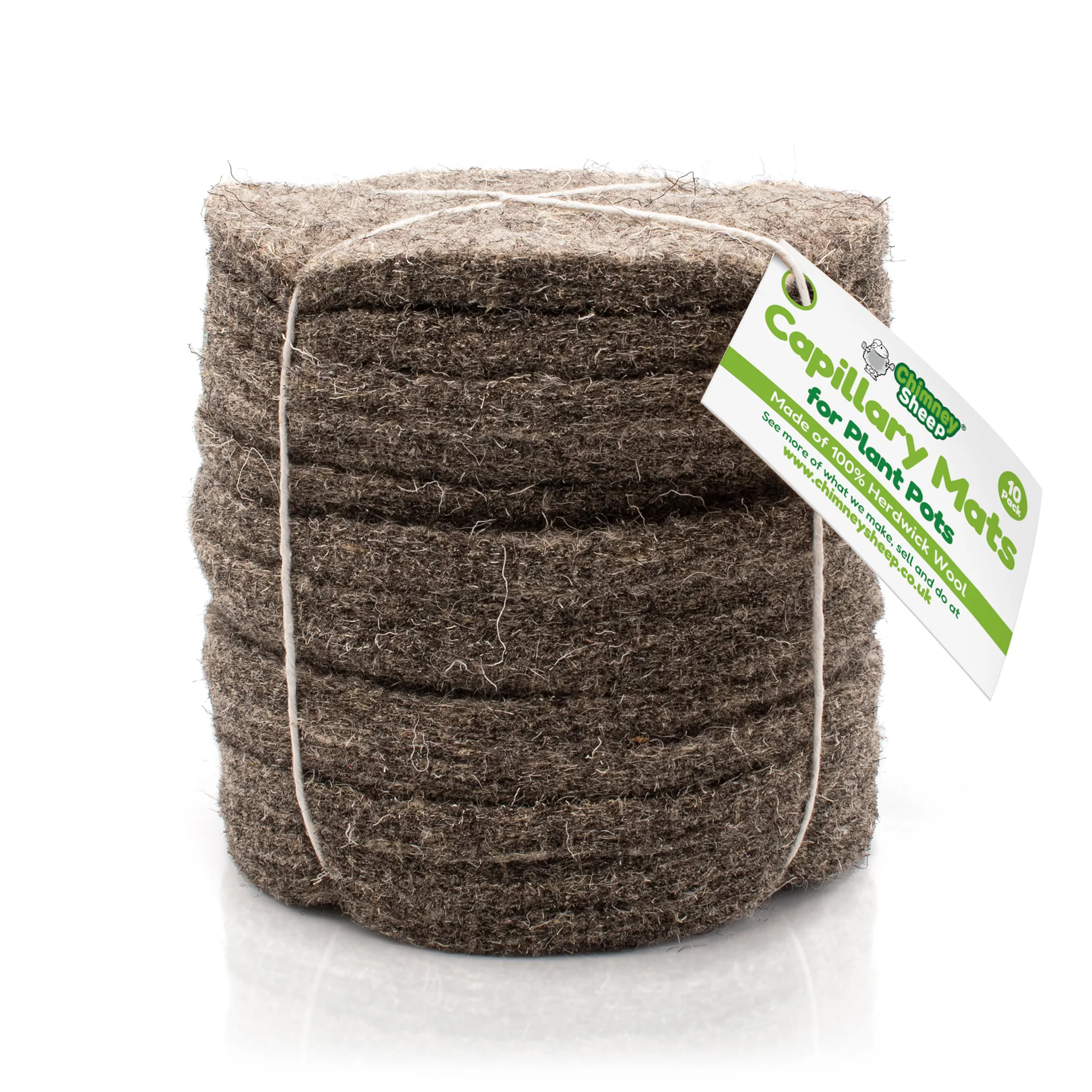 13cm Pure Wool Capillary Mats for Plant Pots - Pack of 10 - Image 4