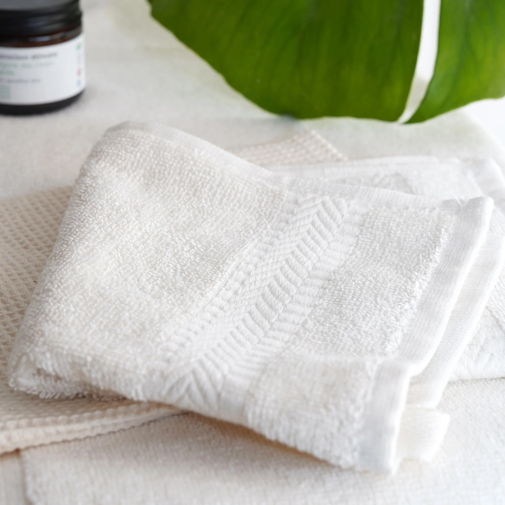 Organic Cotton Terry Wash Cloth with Hanging Loop