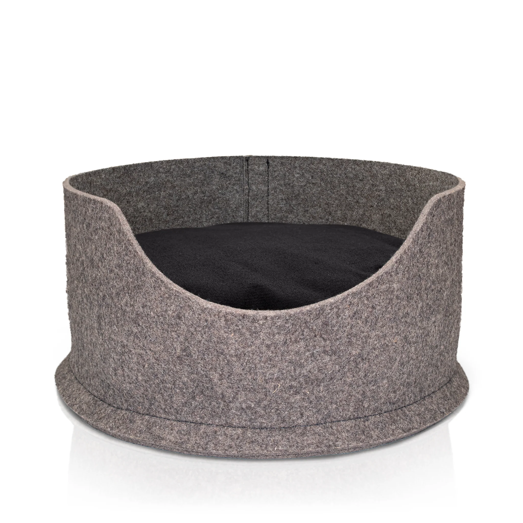 PetSnug Grey Round Wool Dog Bed - Image 8
